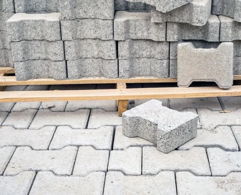 6, 8 ve 10 cm kalınlıklarında kilit parke taşları.